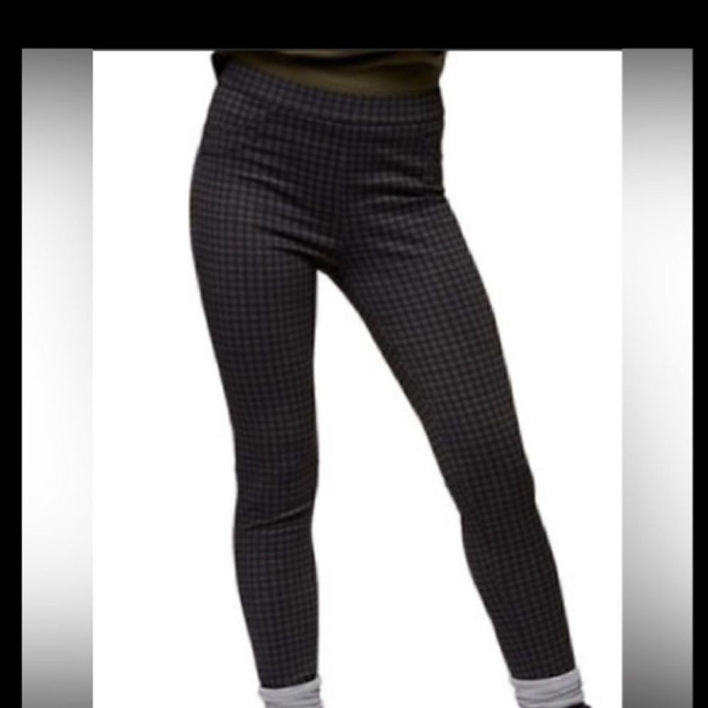 Sanctuary Black Brown Houndstooth stretch classic  leggings back pockets Medium